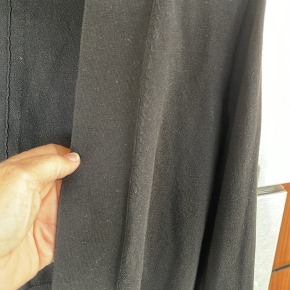 Per Se women’s‎ silk blend, open cardigan, 3/4 Sleeve sweater size medium black - Picture 5 of 11